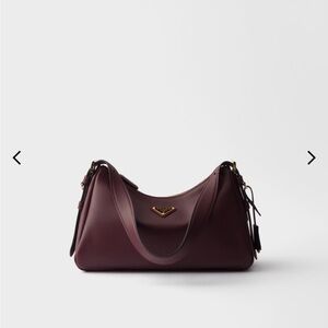 Prada Aimee Medium Deep Burgundy Shoulder Bag, new.